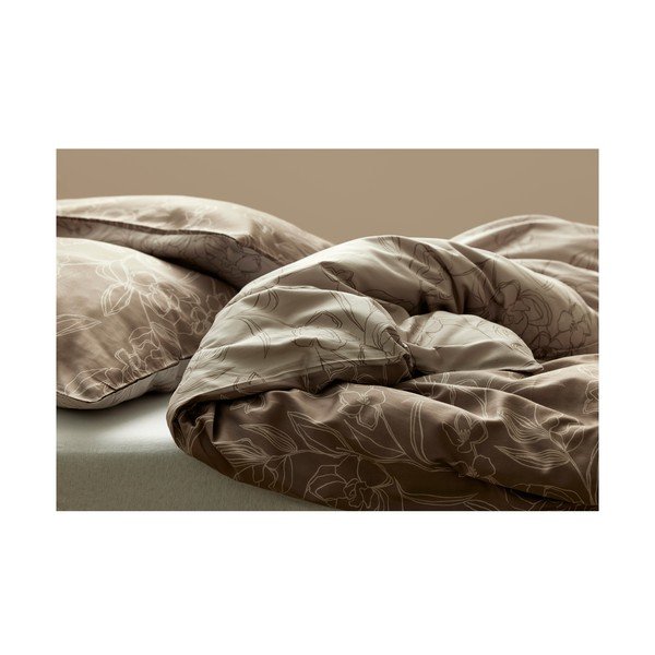 Biancheria da letto singola in cotone sateen marrone 140x200 cm Infinity - Södahl-image-2