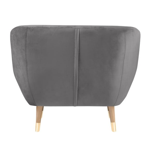 Poltrona in velluto grigio Benito - Mazzini Sofas-image-3