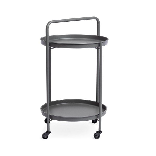 Tavolino da servizio in acciaio ø 44,5 cm Austin – Bizzotto-image-1