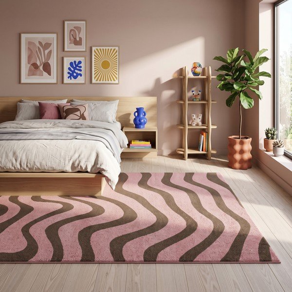 Tappeto rosa/marrone 160x230 cm Aurora – ESTE-image-4