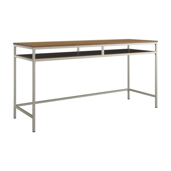 Scrivania con piano effetto noce 51x153 cm Bradford - Støraa-image-1