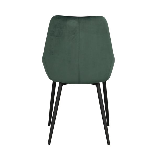 Set di 2 sedie da pranzo in velluto verde scuro Sierra - Rowico-image-4