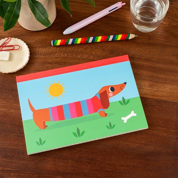 Quaderno 60 pagine formato A5 Sausage Dog - Rex London-image-1