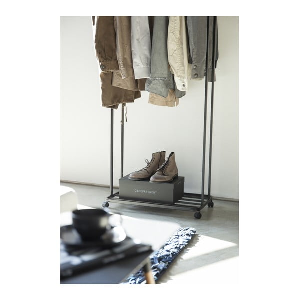Appendiabiti nero in metallo con ruote Tower - YAMAZAKI-image-3