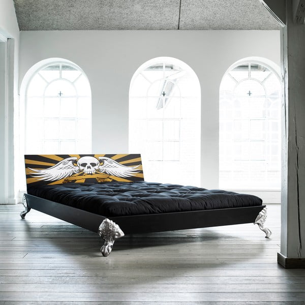 Postel Karup Eagle Black/Scull,  140x200 cm