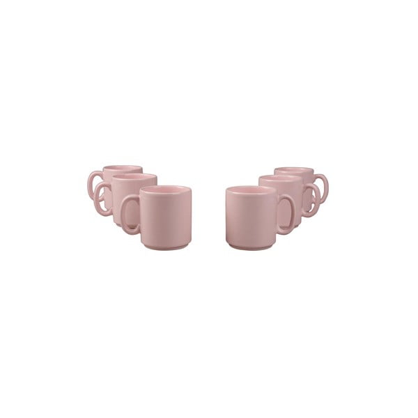 Set di 6 tazze classiche rosa, 330 ml - Kütahya Porselen