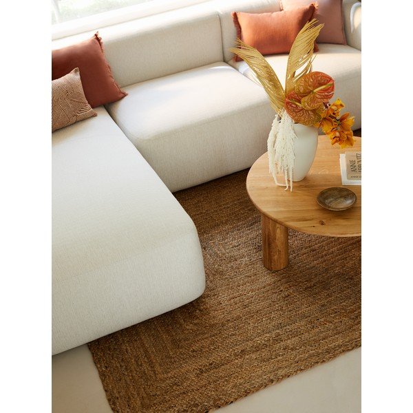 Tappeto di colore naturale in iuta tessuto a mano 80x150 cm Sharmila – Westwing Collection-image-2