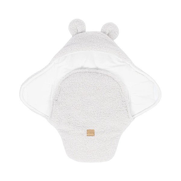 Copertina per neonati avorio in sherpa 45x80 cm – Meowbaby-image-2