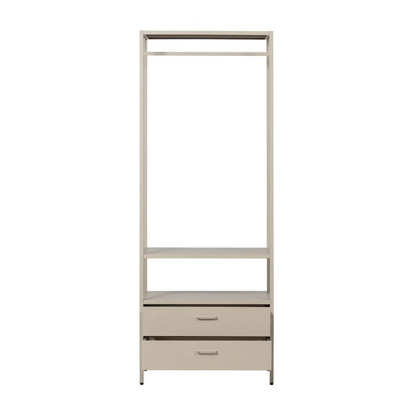 Armadio beige in metallo a giorno 70x185x54 cm Ferris – WOOOD-image-3