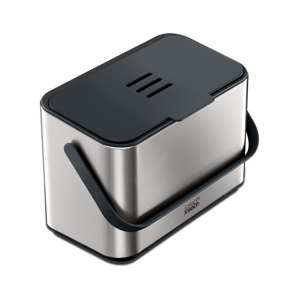 Pattumiera per rifiuti compostabili argentato 4 l Collect - Joseph Joseph-image-3