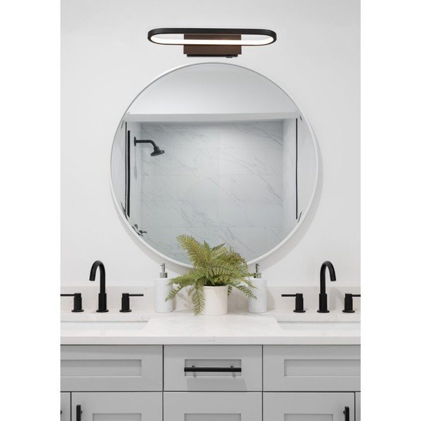 Applique LED nero opaco (lunghezza 40 cm) Gianni - Trio-image-1