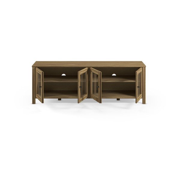 Mobile TV di colore naturale in pino massiccio 150x50x40 cm Alessandra – Marckeric-image-3