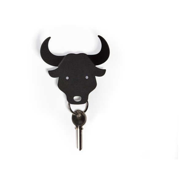 Černý věšáček na klíče Qualy Bull Key Holder-image-1