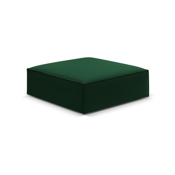 Poggiapiedi verde scuro con rivestimento in velluto Vanda – Mazzini Sofas-image-2