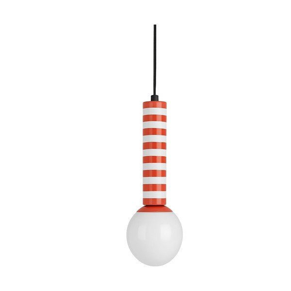 Lampadario rosso in metallo ø 12 cm Rayado Retro – Leitmotiv