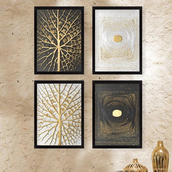 Set di poster in cornice 4 pezzi 34x44 cm - Wallity