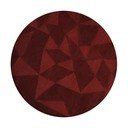 Tappeto rotondo burgundy in lana tessuto a mano ø 160 cm Shard Red – Flair Rugs