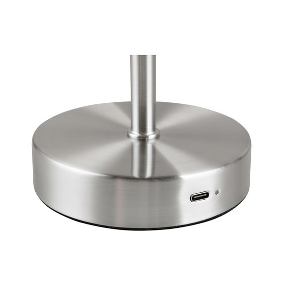 Lampada da tavolo LED dimmerabile in argento (altezza 30 cm) Jeff - Reality-image-4