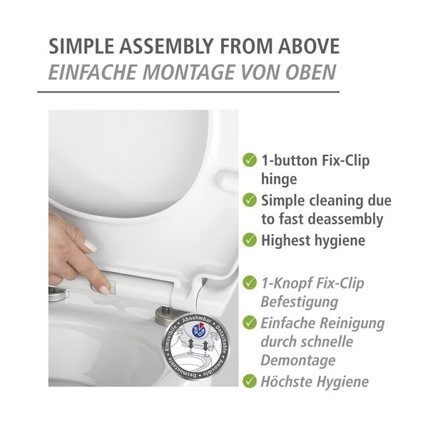 Sedile per wc con chiusura automatica 37 x 44,5 cm Rollin'Art Red Blossom - Wenko-image-4