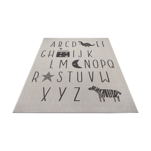 Tappeto per bambini color crema Lettere, 160 x 230 cm - Ragami-image-2