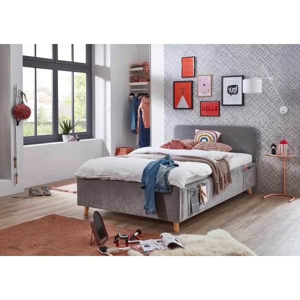 Letto da bambini grigio rete non inclusa 120x200 cm Cosy – Meise Möbel-image-1
