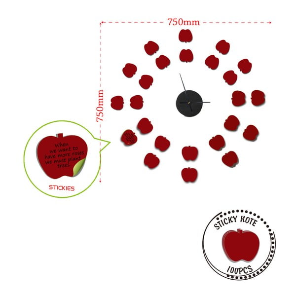 Orologio da parete Mele, ⌀ 75 cm - Mauro Ferretti-image-2