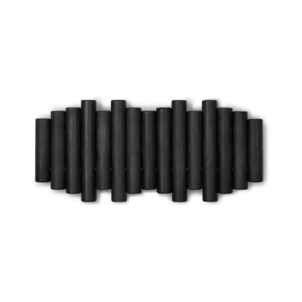 Appendiabiti da parete nero in legno di pino Picket - Umbra-image-4