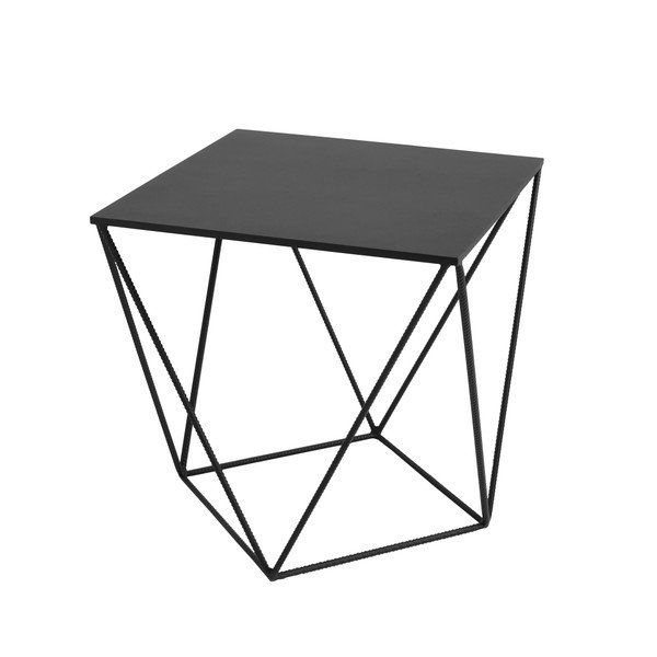 Tavolino nero Custom Form Daryl, lunghezza 60 cm - CustomForm