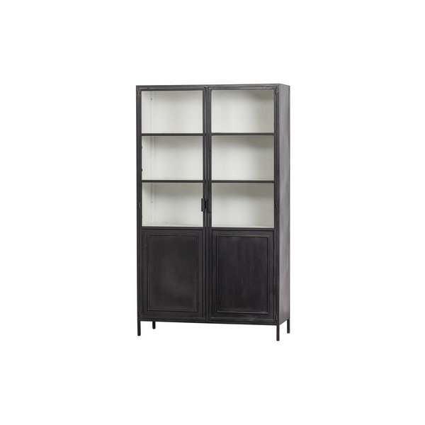 Vetrina in metallo nero 110x189 cm Nora - Basiclabel-image-3