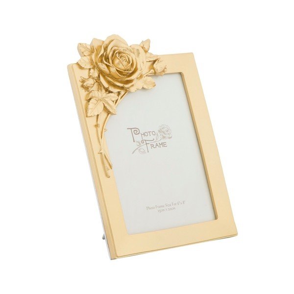 Portafoto giallo in cornice di resina Glam Rose, 15 x 20 cm - Mauro Ferretti-image-1
