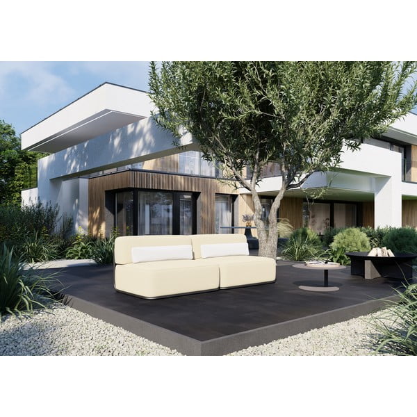 Divano modulare da giardino beige 204 cm Straw - Sit Sit-image-3