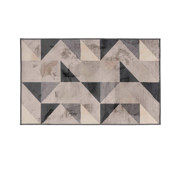 Tappeto grigio/beige in misto cotone 68x110 cm Graphic – douceur d'intérieur