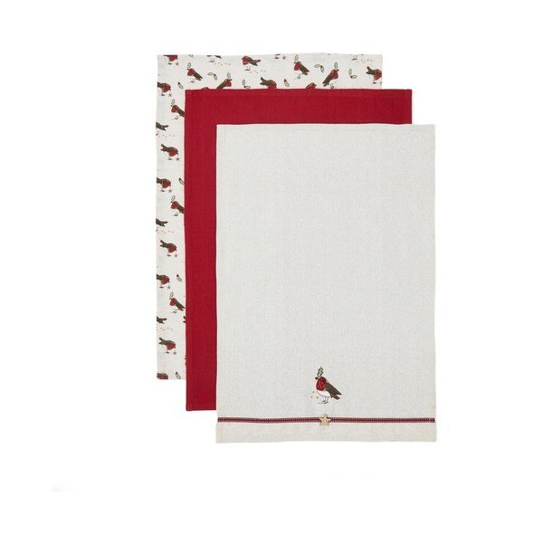 Set di strofinacci in misto lino 3 pz 45x65 cm Robin's Retreat – Cooksmart ®-image-1
