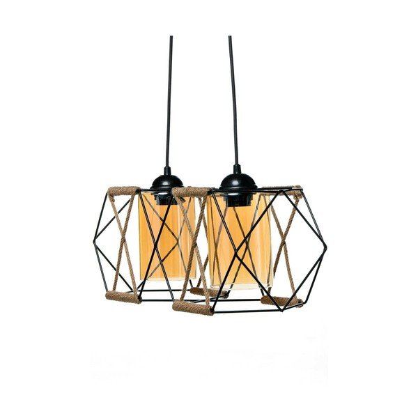 Lampada a sospensione nera 17x35 cm Prism 2 - Magenta Home