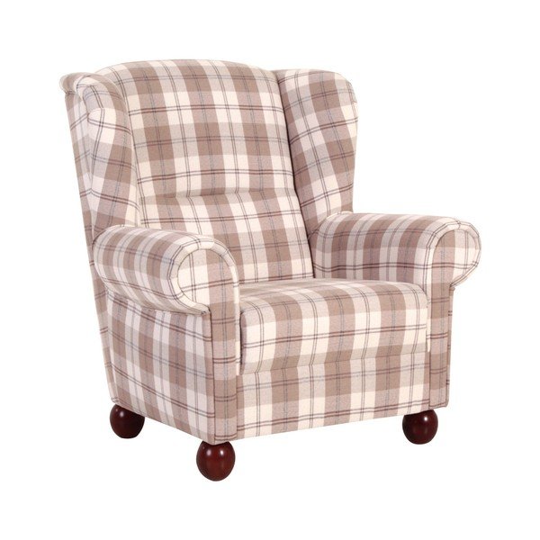 Poltrona a quadri marrone Monarch Chenille - Max Winzer