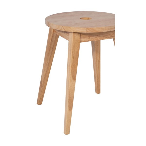 Sgabello colore naturale chiaro in legno di cauciù massiccio Club – Bonami Essentials-image-3