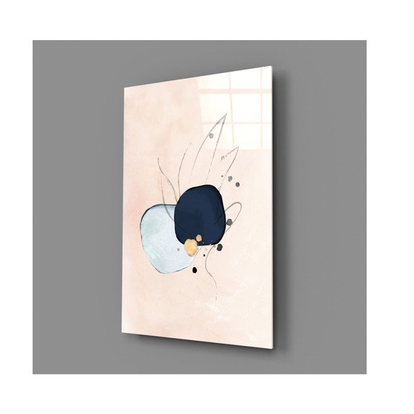 Pittura su vetro Mano, 46 x 72 cm Abstract - Insigne-image-3