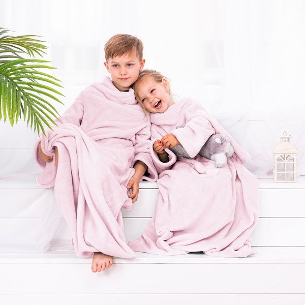Coperta TV rosa con maniche Lazykids Lazy Kids - DecoKing-image-3
