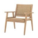 Poltrona da esterno di colore naturale in legno massiccio Sorrento – Bloomingville