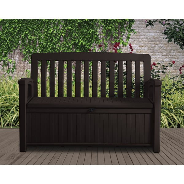 Panchina da giardino in plastica marrone scuro - Keter-image-1
