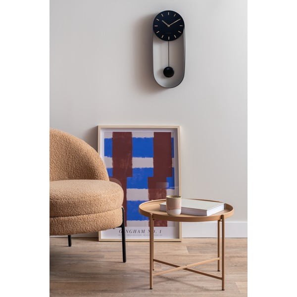 Tavolino da salotto rotondo beige in metallo ø 50 cm Meseta  – Leitmotiv-image-1