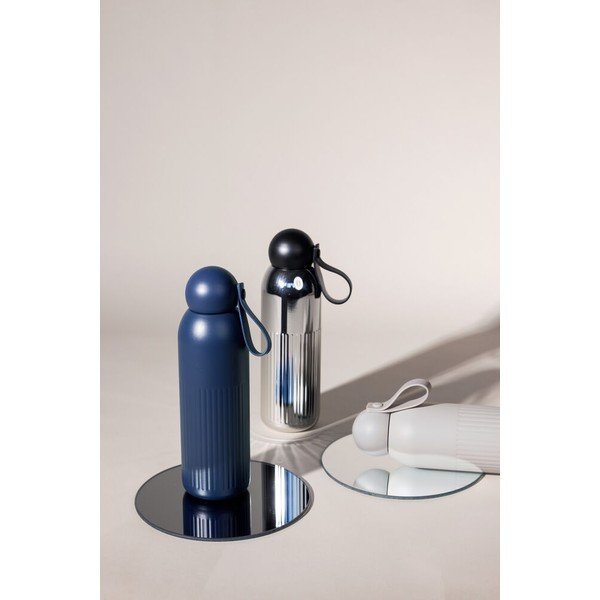 Bottiglia termica argentata in acciaio inox 500 ml Tekla – Sagaform-image-1