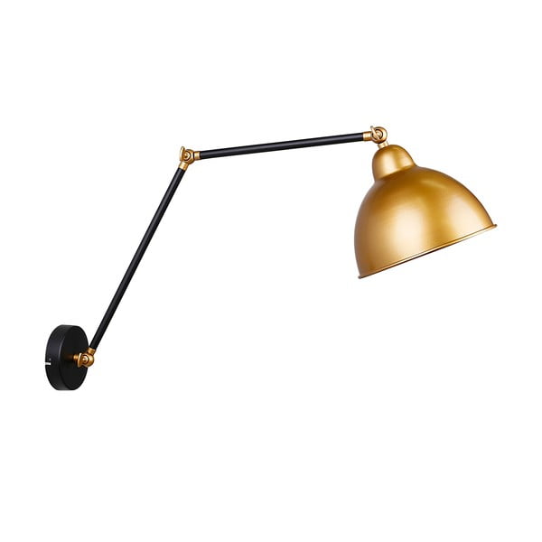 Lampada da parete in metallo di colore nero-oro Truck - Candellux Lighting
