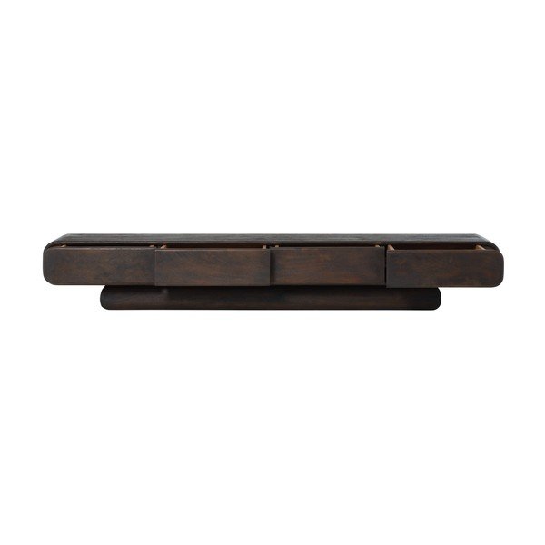Mobile TV di colore naturale in mango massiccio 220x34x45 cm Loop – WOOOD-image-3