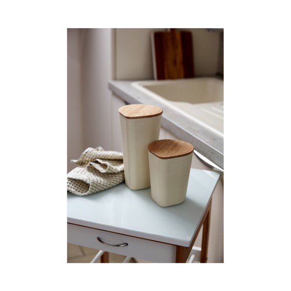 Contenitore beige con coperchio in bambù , 1 l Derry - Wenko-image-1