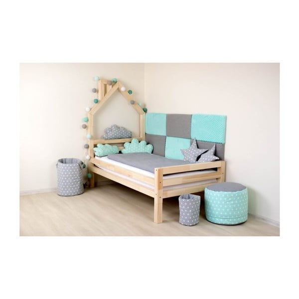 Set di 4 gambe allungate in legno di abete naturale per letto, altezza 20 cm - Benlemi-image-3