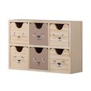 Organizer per bambini in legno di colore naturale 27x8x18 cm Calle - Bloomingville Mini