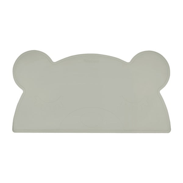 Tovaglietta in silicone grigio Orso, 48 x 25 cm - Kindsgut