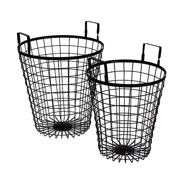 Kovový košík Netz Black, 60 cm