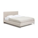 Letto matrimoniale imbottito beige con rete inclusa 160x200 cm Noira Slim – Bonami Selection